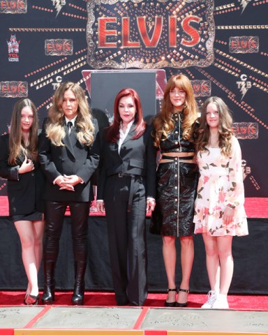 Finley Lockwood, Lisa Marie Presley, Priscilla Presley, Riley Keough and Harper Lockwood
Three Generations of Presley's Hand and Footprint Ceremony, TCL Chinese Theater, Los Angeles, California, USA - 21 Jun 2022