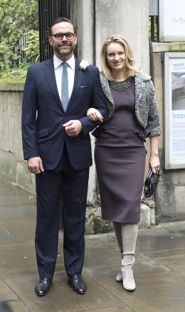 05 03 16 Wedding Blessing of Rupert Murdoch and Jerry Hall at St Brides Fleet Street Church in London James Murdoch and his wife Catherine Hafschmid Wedding Blessing