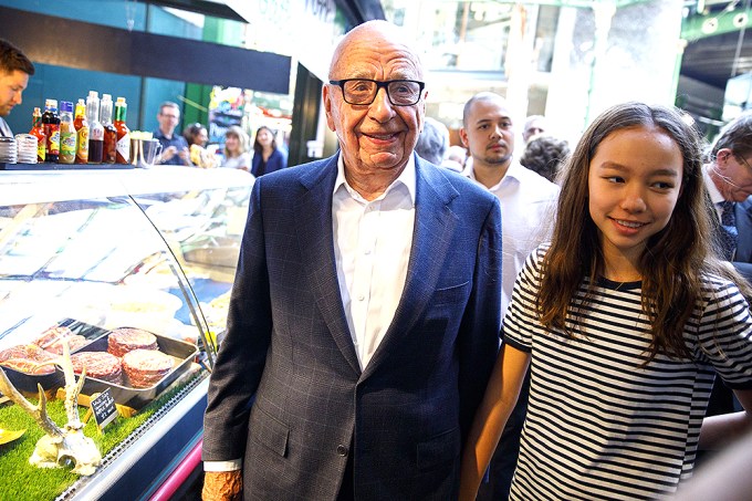 Rupert Murdoch & Daughter Chloe In 2017