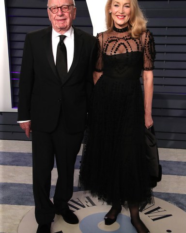 Rupert Murdoch and Jerry Hall Vanity Fair Oscar Party, Arrivals, Los Angeles, USA - 24 Feb 2019
