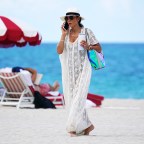 Bethenny Frankel Wears A White Beach Dress In Miami Beach