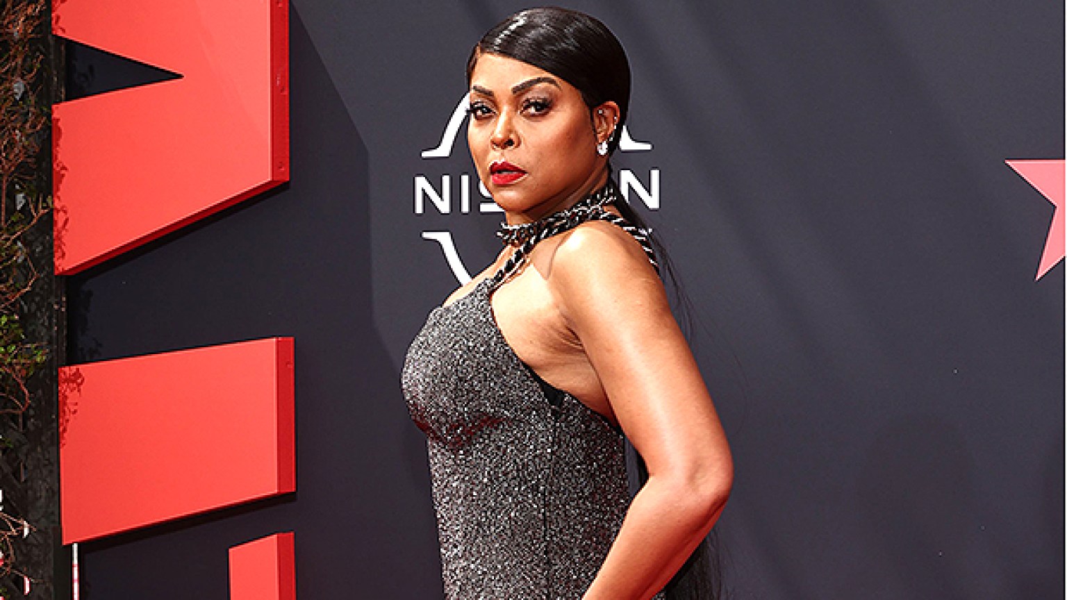 Taraji P Henson At Bet Awards 2022 Sequin Gown Hollywood Life 