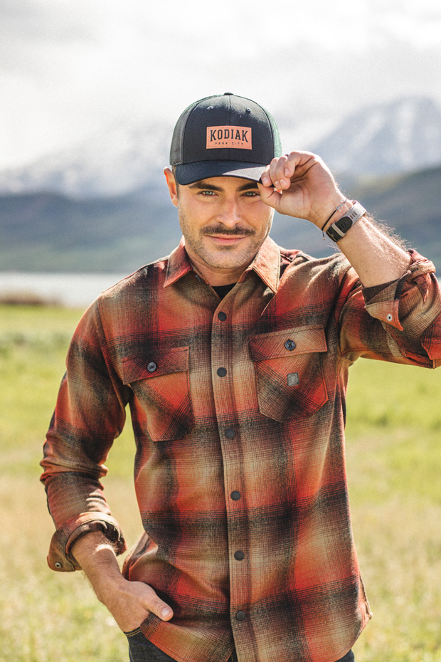 Zac Efron Rocks Mustache & Flannel In Kodiak Cakes Photos & Video ...