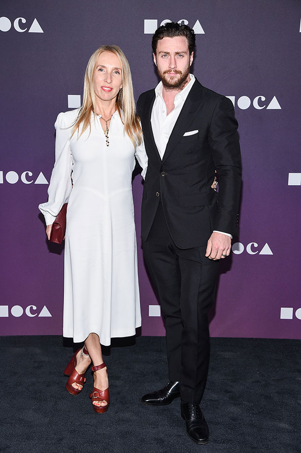 Aaron Taylor Johnson & Wife Sam Kiss After Renewing Wedding Vows