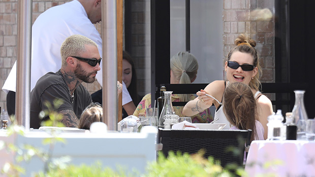 Adam Levine & Behati Prinsloo Have A Cute Lunch Date With Daughters Dusty, 5 And Gio, 4