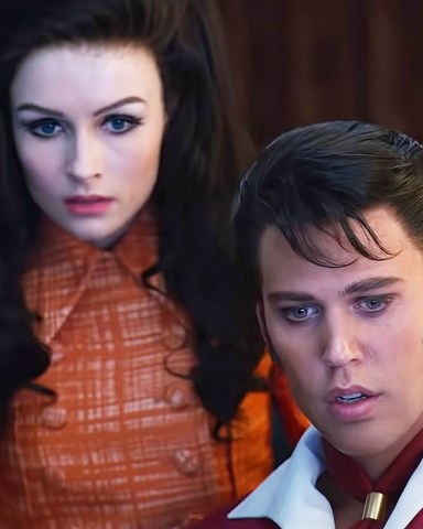 ELVIS, from left: Olivia DeJonge as Priscilla Presley, Austin Butler as Elvis Presley, 2022. © Warner Bros. / courtesy Everett Collection