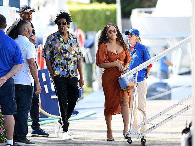 Beyonce out in NYC with Jay-Z wearing Rodarte jersey for WOMEN