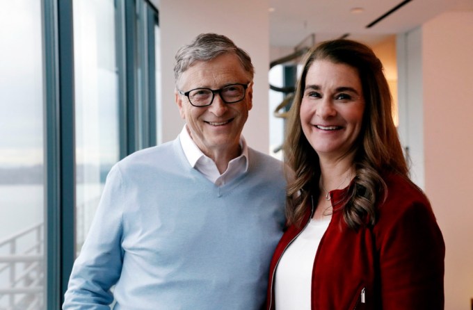 Bill & Melinda Gates pose together