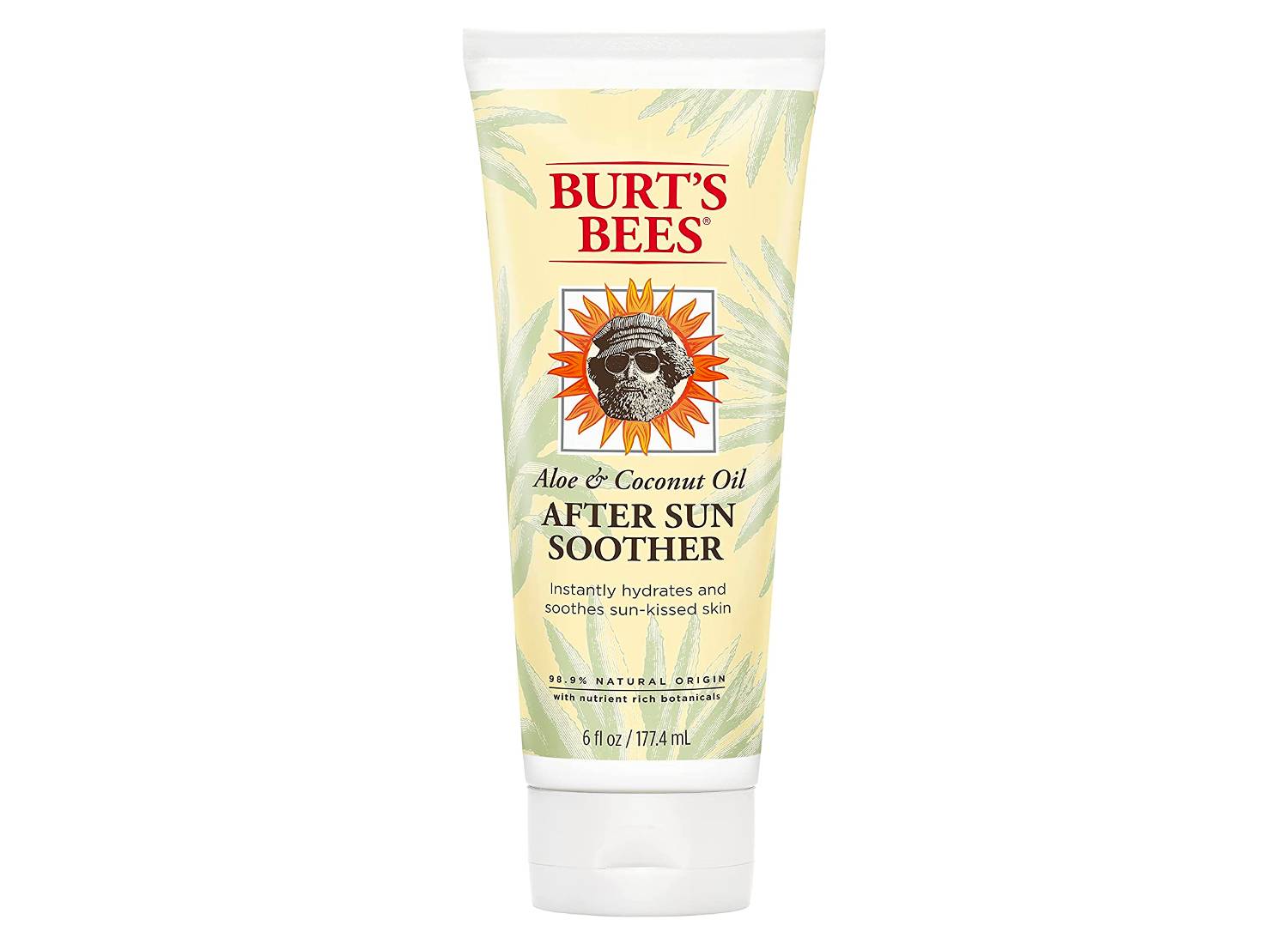 A 6 oz tube of Burt's Bees After Sun Soother with aloe vera and coconut oil