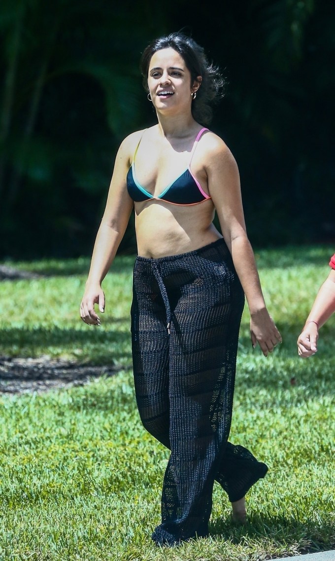 Camila Cabello In A Bikini Top & Pants