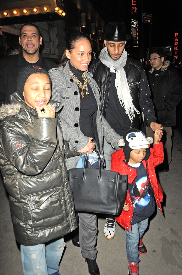 Alicia Keys and her family