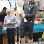 *EXCLUSIVE* Chris Pratt bonded with son Jack and daughter Lyla while at the Farmers Market with wife Katherine Schwarzenegger