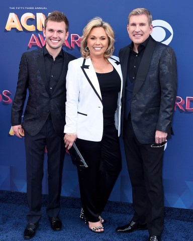 Todd Chrisley, Julie Chrisley, Chase Chrisley
53rd Annual Academy Of Country Music Awards - Arrivals, Las Vegas, USA - 15 Apr 2018