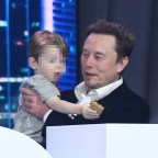 Elon Musk joins a panel discussion during a POSSIBLE marketing conference and sends the crowd wild as he plays with his adorable son onstage at the Fontainebleau Hotel in Miami