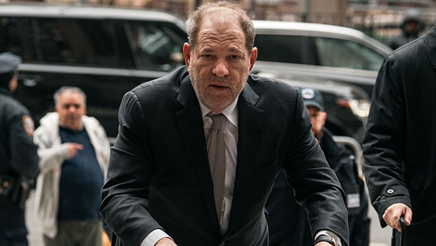 Harvey Weinstein walking into court