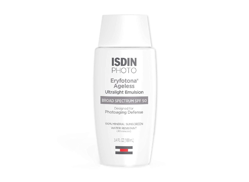 Bottle of Isdin Sunscreen