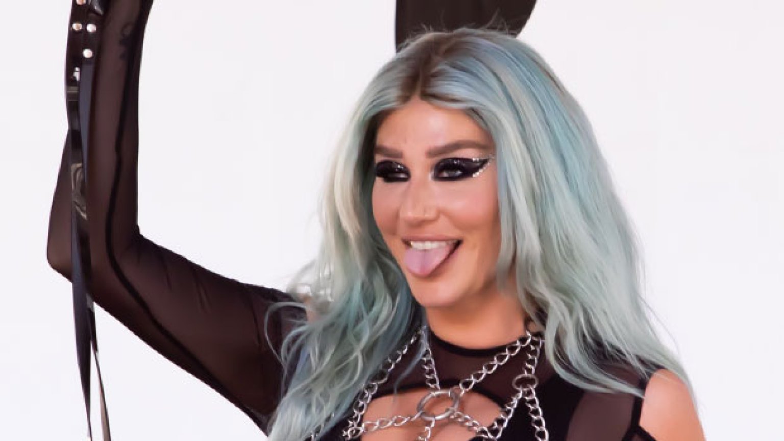 Kesha Performs In Black Thong & Sheer Bodysuit For Pride Pics