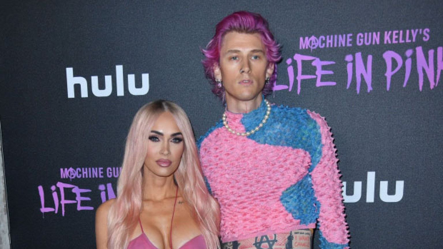 Megan Fox & MGK Twin In Pink At ‘Life In Pink’ Movie Premiere: Photos ...