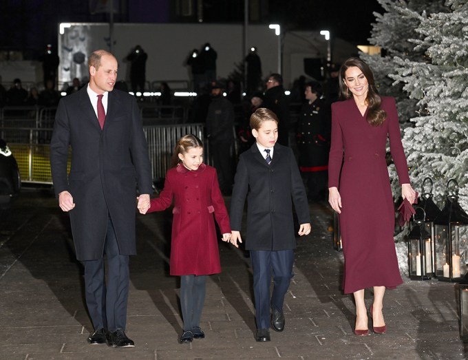 Prince William, Princess Kate, & Their Kids At Christmas Concert