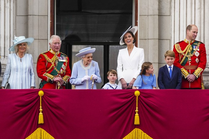 Queen Elizabeth II With Working Royal Family Members