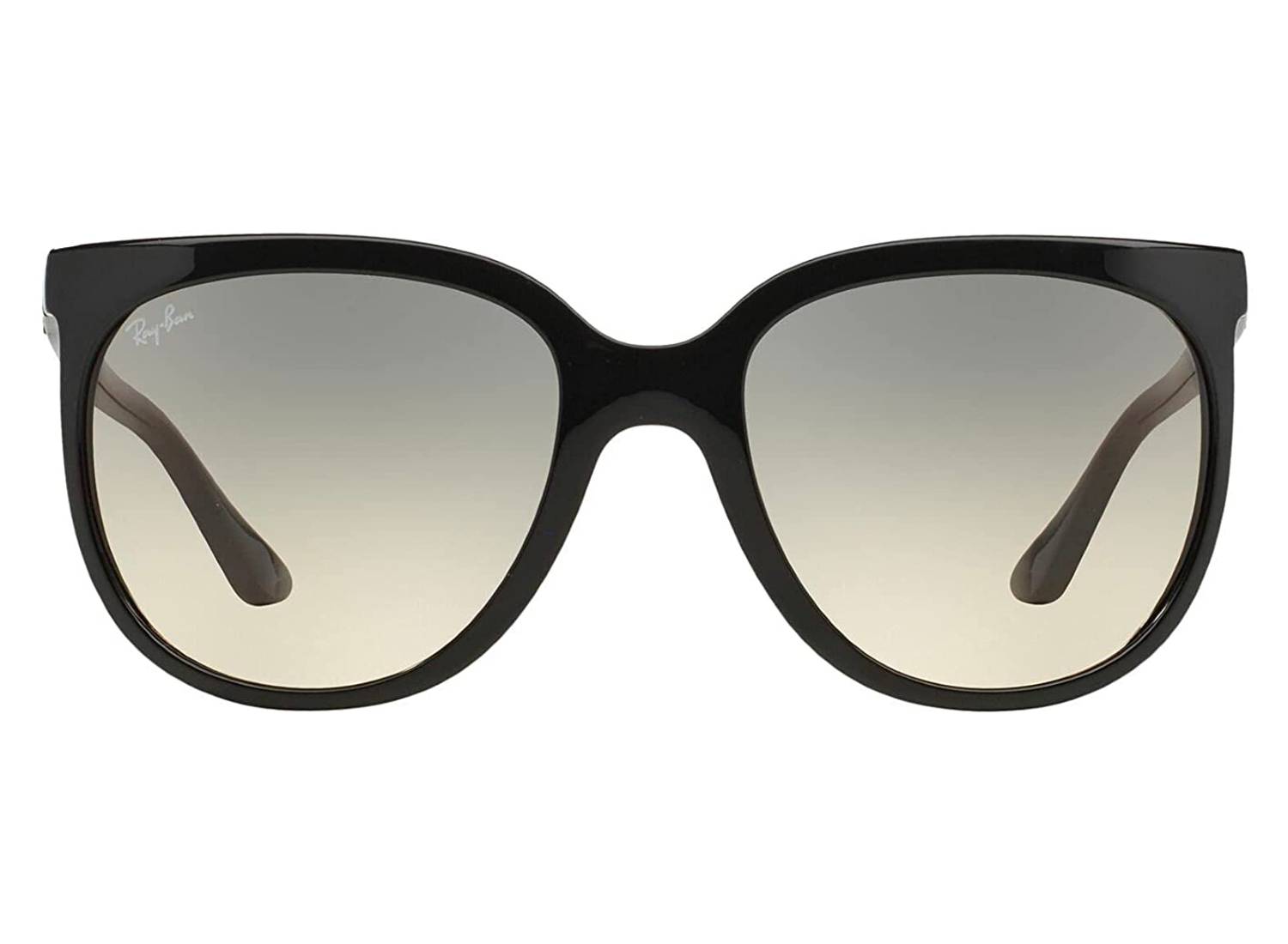 Sepasang Kacamata Hitam Cats 1000 Ray-Ban dengan bingkai hitam dan lensa abu-abu gradien