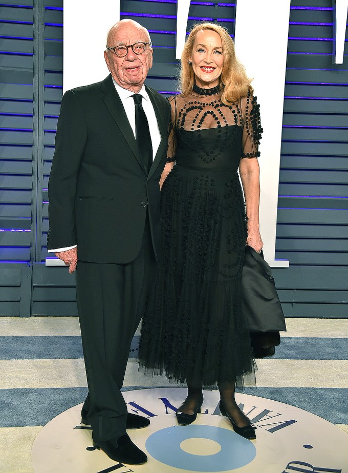 Rupert Murdoch & Jerry Hall At The 2019 Vanity Fair Oscar Party