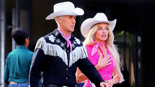 Ryan Gosling, Margot Robbie’s Matching Cowboy Hats On Barbie Movie Set: Photo – Hollywood Life