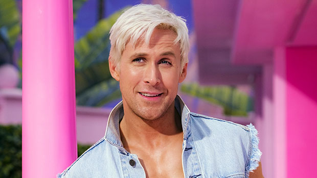 Ryan Gosling Goes Shirtless Under Denim Vest In First Photo Of Ken In ‘Barbie’