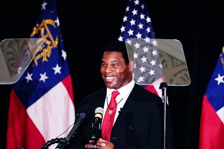 Senate candidate Herschel Walker speaks to supporters during an election night watch party, in Atlanta.  Walker won the Republican nomination for US Senate in Georgia's primary election election 2022 Georgia, Atlanta, United States - 24 May 2022