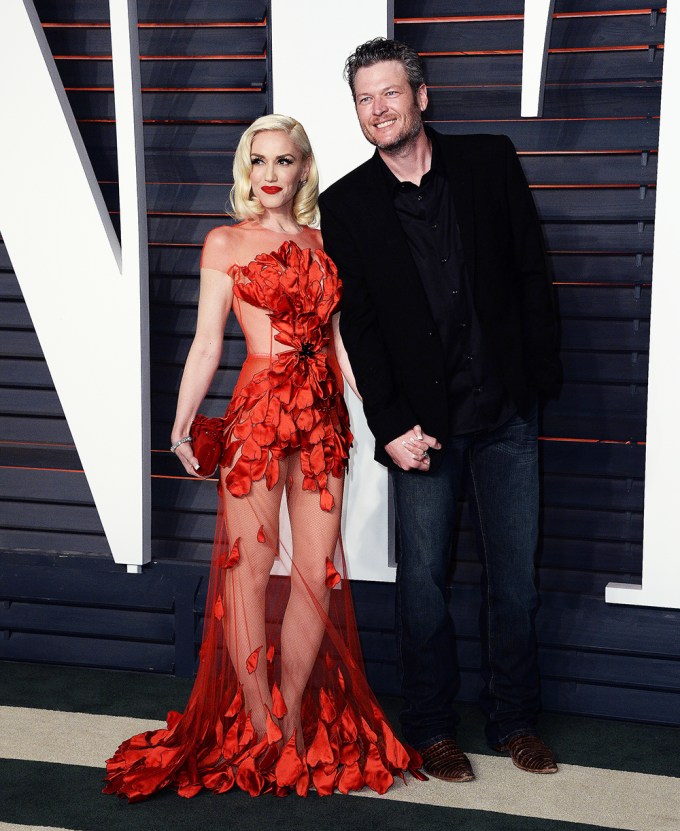 Blake Shelton & Gwen Stefani at 2016 Vanity Fair Oscar Party