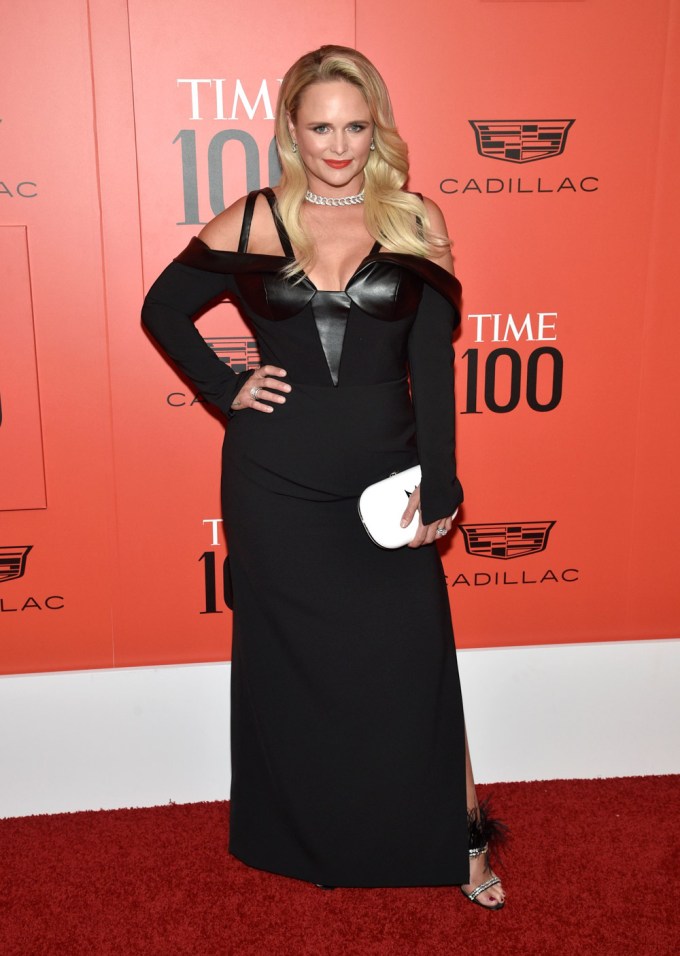 Miranda Lambert poses on the TIME100 red carpet
