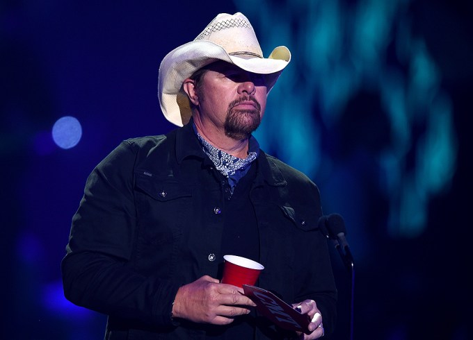 Toby Keith with a cup