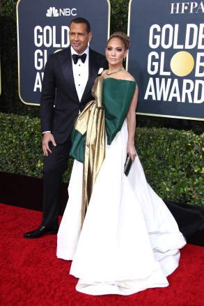 Alex Rodriguez and Jennifer Lopez
77th Annual Golden Globe Awards, Arrivals, Los Angeles, USA - 05 Jan 2020
