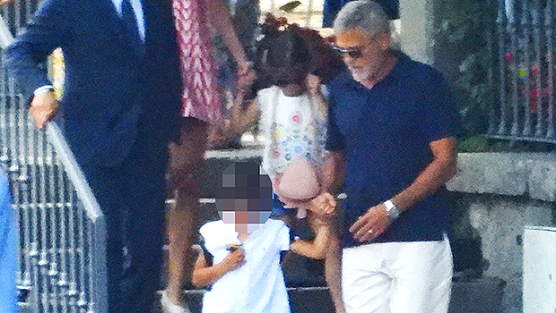 Amal & George Clooney Enjoy Family Boat Trip With Twins, 5, Near Their Italian Home: Photos