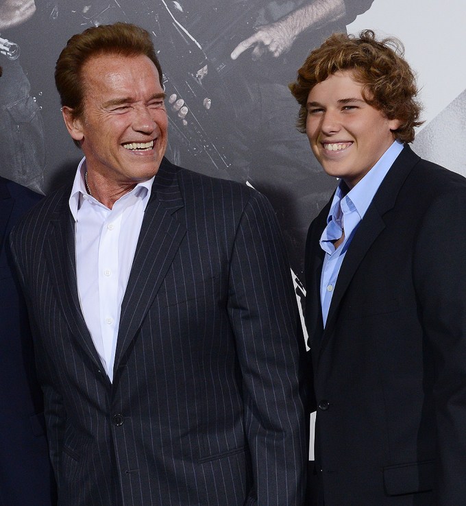 Arnold & Christopher Schwarzenegger At ‘The Expendables 2’ Premiere