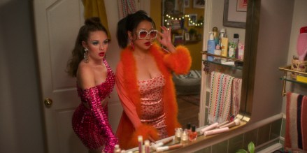 Boo, Bitch. (L to R) Zoe Margaret Colletti as Gia, Lana Condor as Erika in episode 101 of Boo, Bitch. Cr. Courtesy Of Netflix © 2022