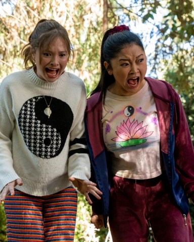 Boo, Bitch. (L to R) Zoe Margaret Colletti as Gia, Lana Condor as Erika in episode 101 of Boo, Bitch. Cr. Kevin Estrada/Netflix © 2022