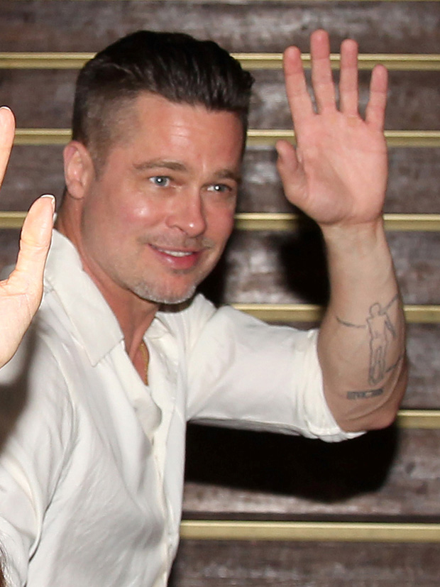 Brad Pitt’s Tattoos A Guide To All Of The Actor’s Ink Hollywood Life