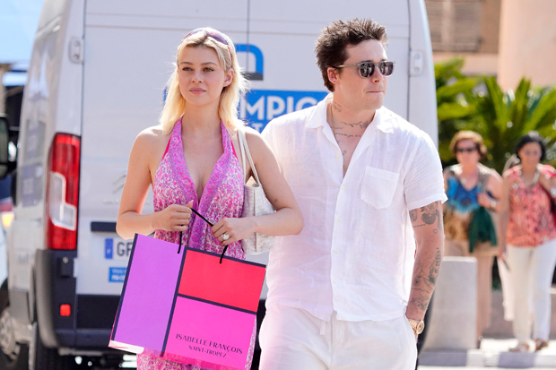 Brooklyn Beckham and Nicola Peltz Wear Matching White Looks in Saint-Tropez