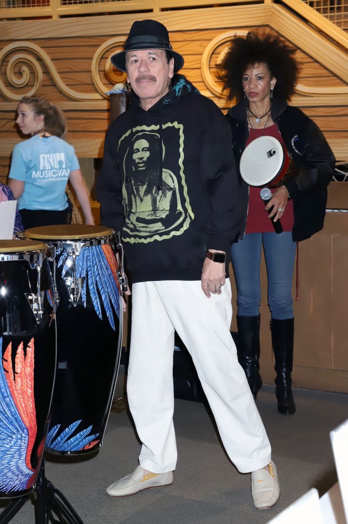 Carlos Santana & Wife In 2019