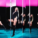 Supermodel Gisele Bundchen teases sultry pole dancing moves in knee high boots for Arezzo footwear campaign.