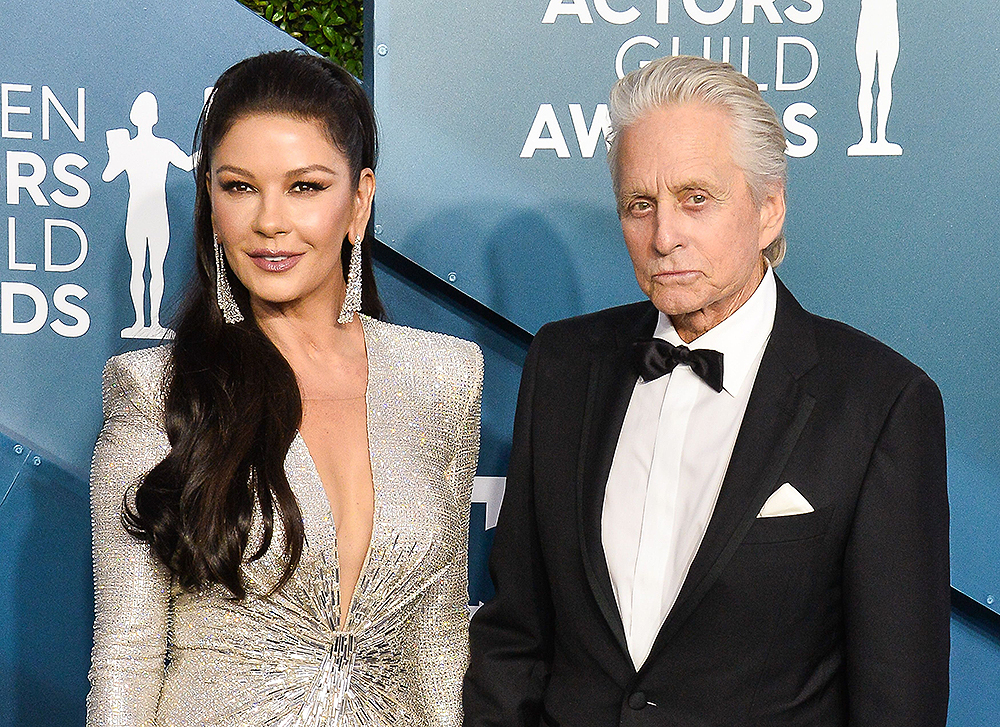 Catherine Zeta-Jones and Michael Douglas arrive for the 26th annual SAG Awards held at the Shrine Auditorium in Los Angeles on Sunday, January 19, 2020. The Screen Actors Guild Awards will be broadcast live on TNT and TBS.SAG Awards 2020, Los Angeles, California, United States - 19 Jan 2020