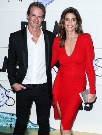 Rande Gerber and Cindy Crawford arrive at Kaos Nightclub and Day Club Opening Ceremony Kaos Casino Resort Weekend is held at Kaos Casino Resort Day Club and Nightclub on the day April 5, 2019 in Las Vegas, Nevada, USA.Opening Weekend Kaos Day Club and Nightclub At Palms Casino Resort, Las Vegas, USA - 04/05/2019