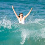 EXCLUSIVE: Stranger Things star Maya Hawke bodysurfing in St Barths
