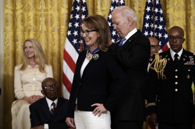Gaby Giffords Recieves The Presidential Medal Of Freedom