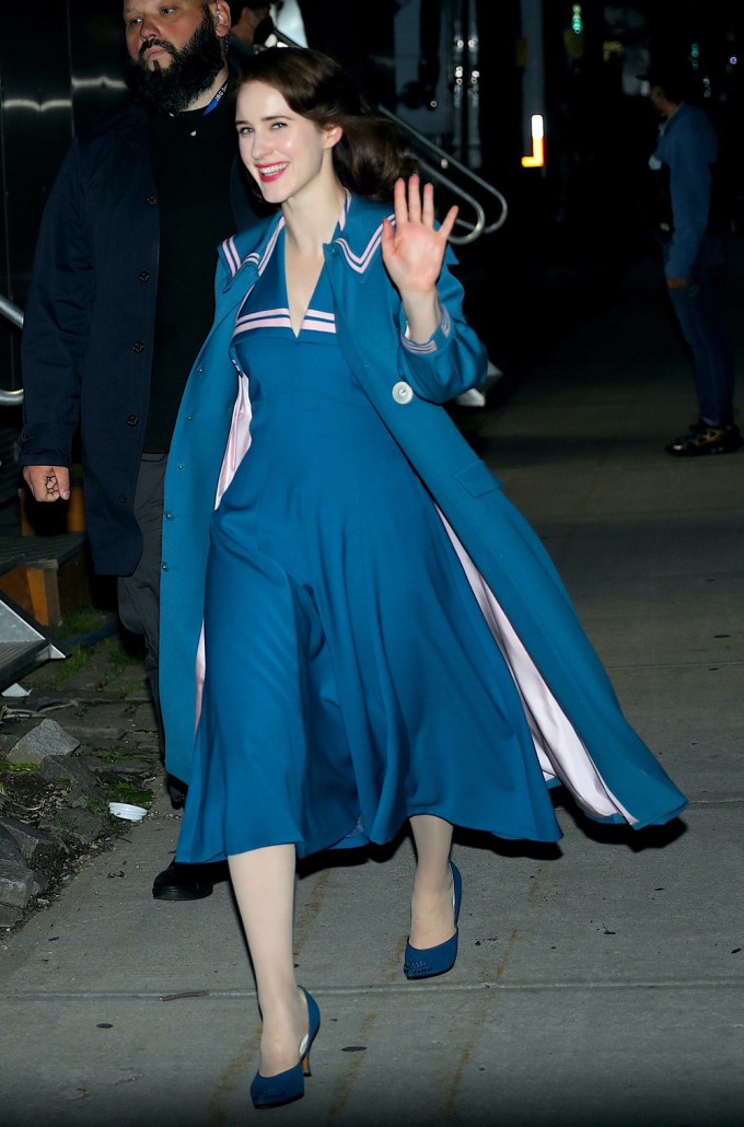 Rachel Brosnahan In Blue Dress