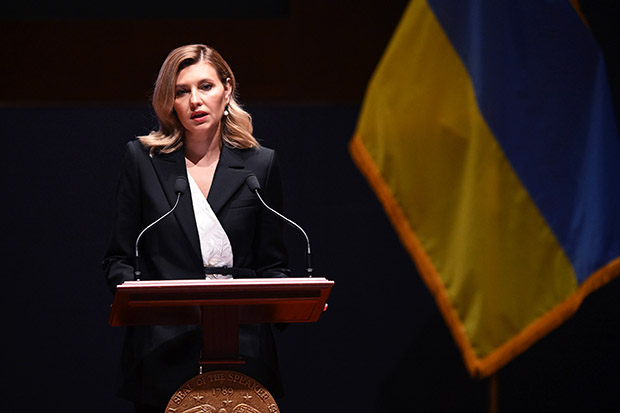 First Lady of Ukraine Olena Zelenska gives an address to members of the United States Congress on Capitol Hill in Washington, DC, on July 20, 2022.First Lady of Ukraine Olena Zelenska Addresses United States Congress, Washington, District of Columbia - 20 Jul 2022