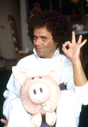 Richard Simmons Exercise guru Richard Simmons poses with a stuffed pink pig named Lucy in Los Angeles
Richard Simmons, Los Angeles, USA