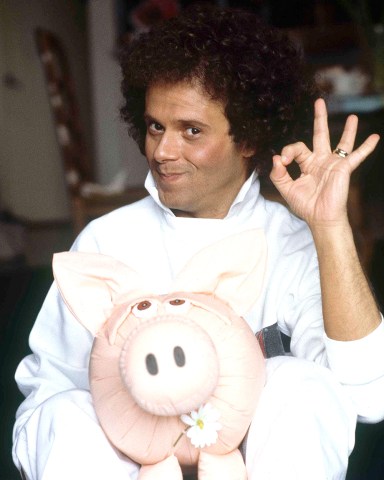 Richard Simmons Exercise guru Richard Simmons poses with a stuffed pink pig named Lucy in Los Angeles
Richard Simmons, Los Angeles, USA