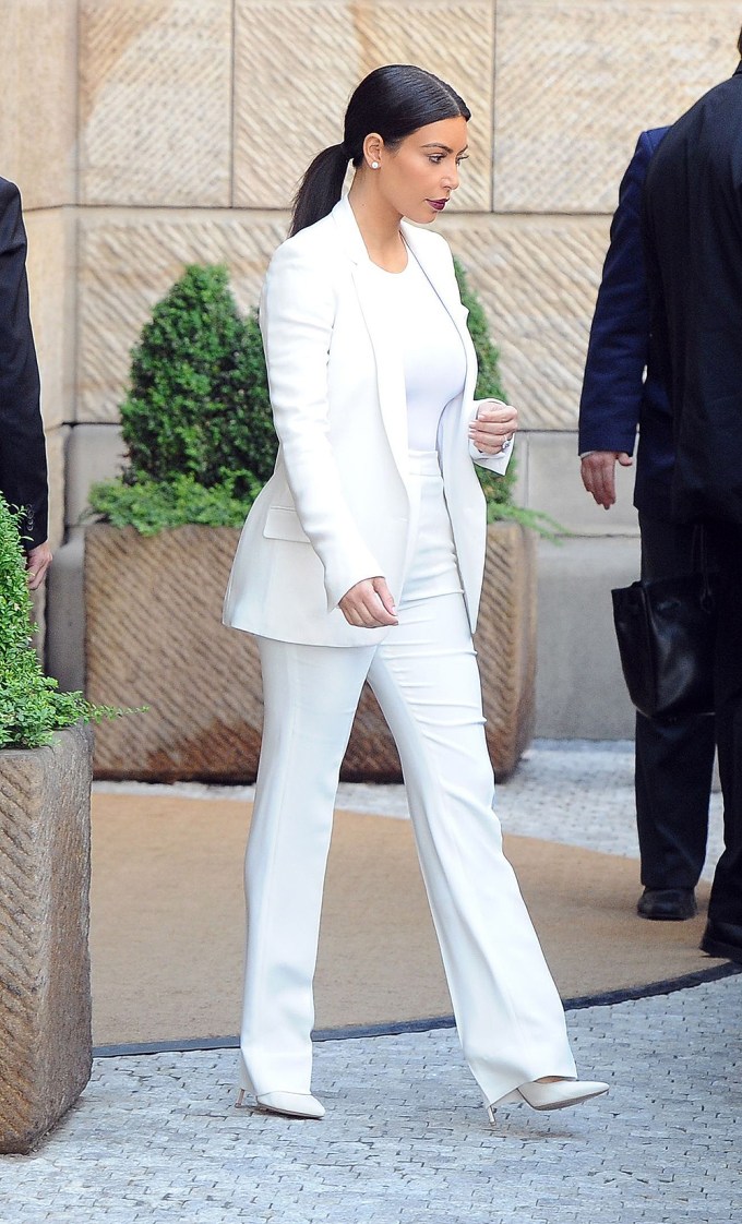 Stars In White Suits: Photos